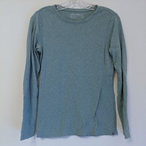 2/20 Eddie Bauer  Blue Crew Neck Long Sleeve Tee